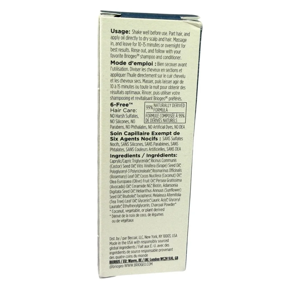 Briogeo Scalp Revival Rosemary Pre-Wash Oil for Hair and Scalp 1 fl oz 30ml NEW